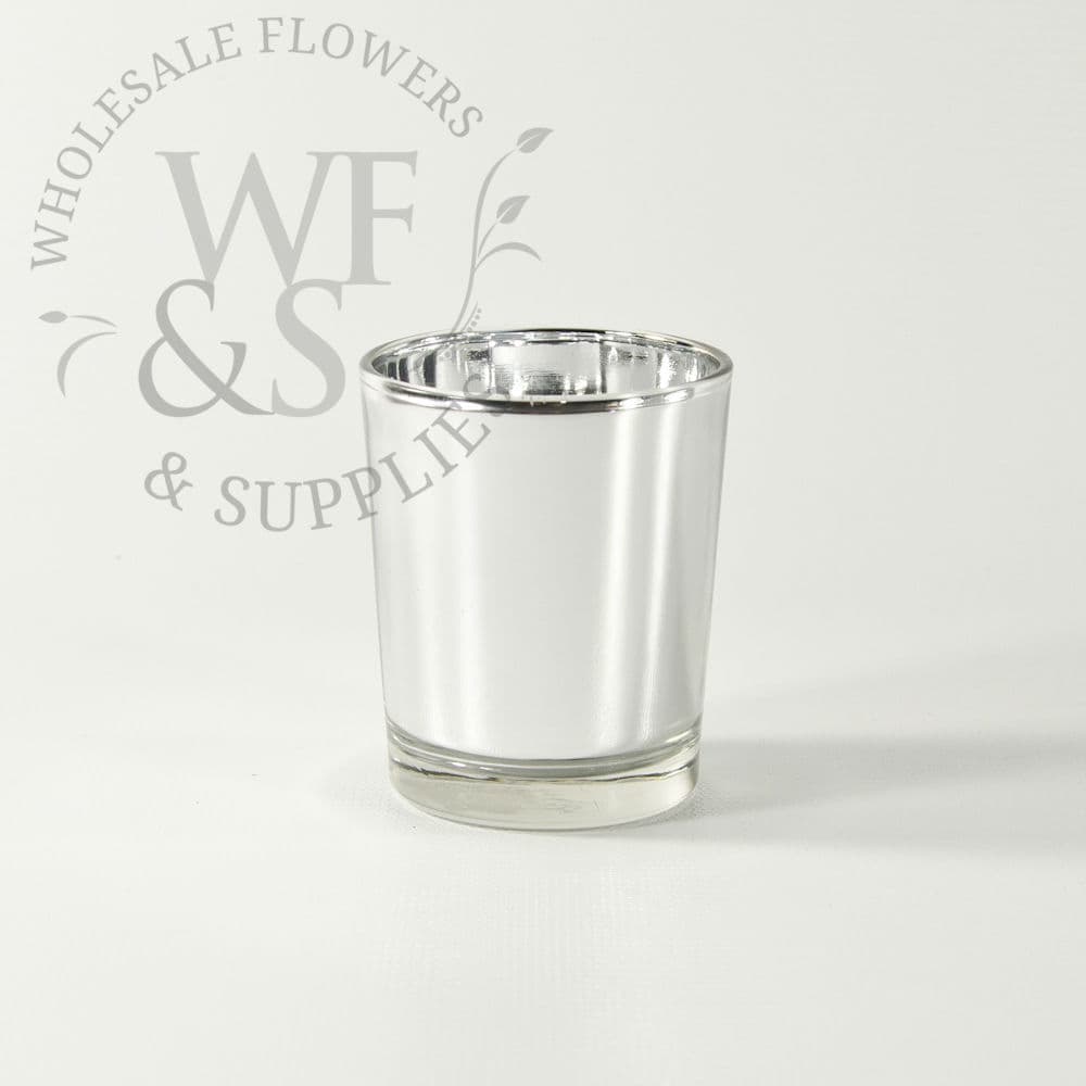 Silver Cylinder Vase/Votive Holder 2¾"