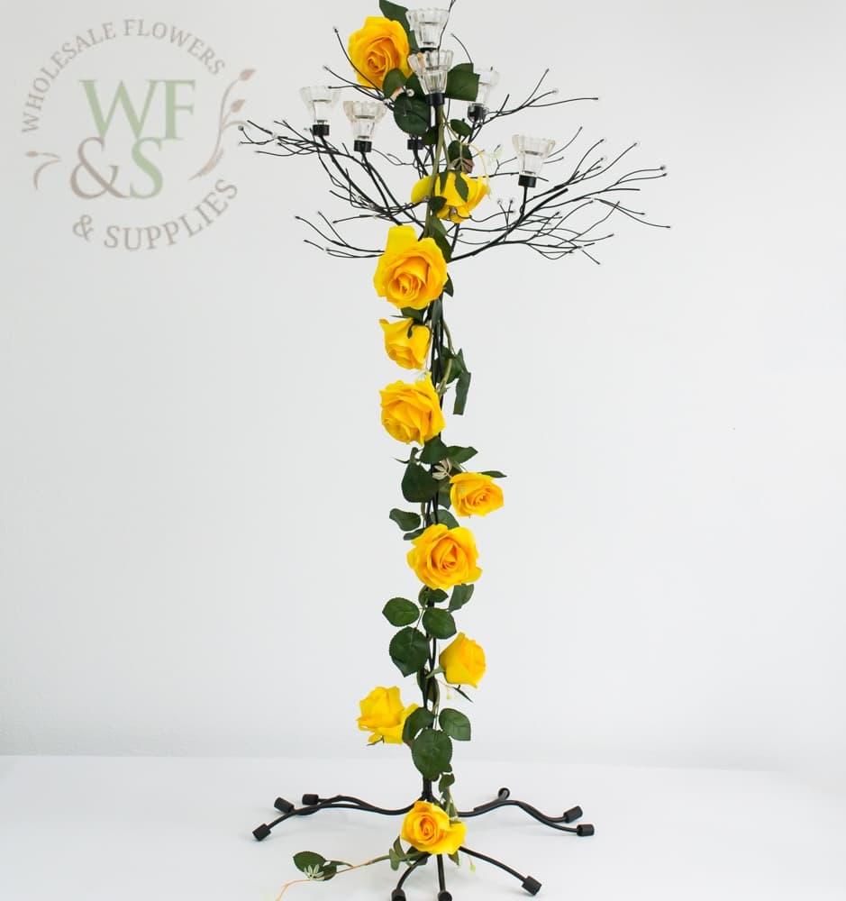 Silk Rose Garland in Yellow 6FT long