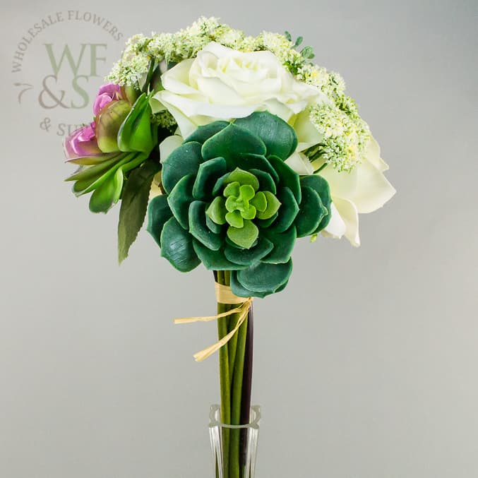 Succulent Rose Wedding Bouquet