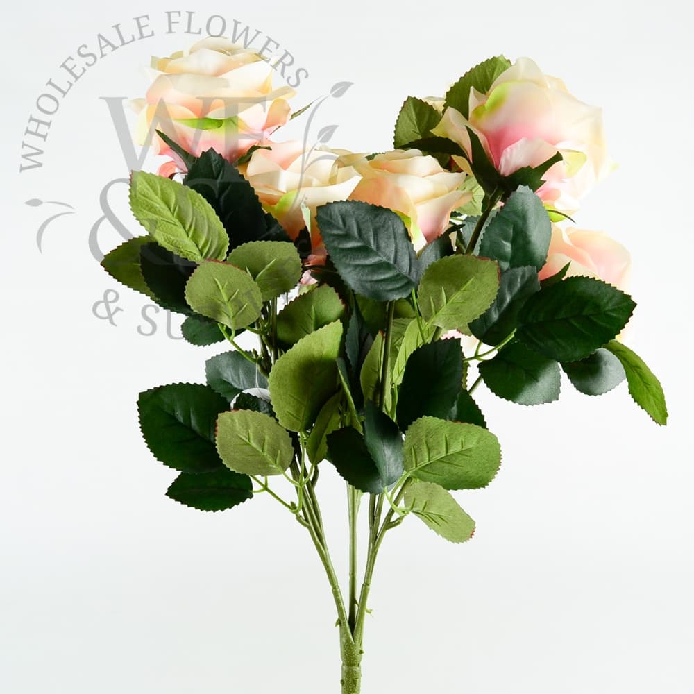 Synthetic Silk Light Pink Rose Bush