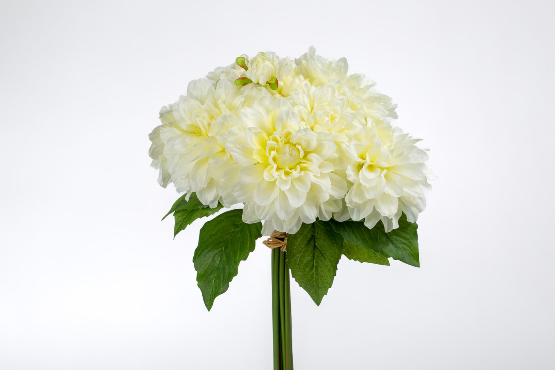 12.5" White Dahlia Bouquet