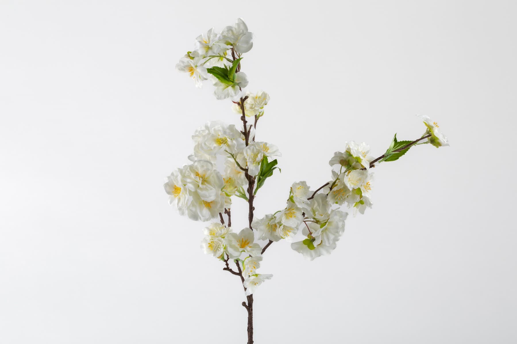 18" White Cherry Blossom Spray