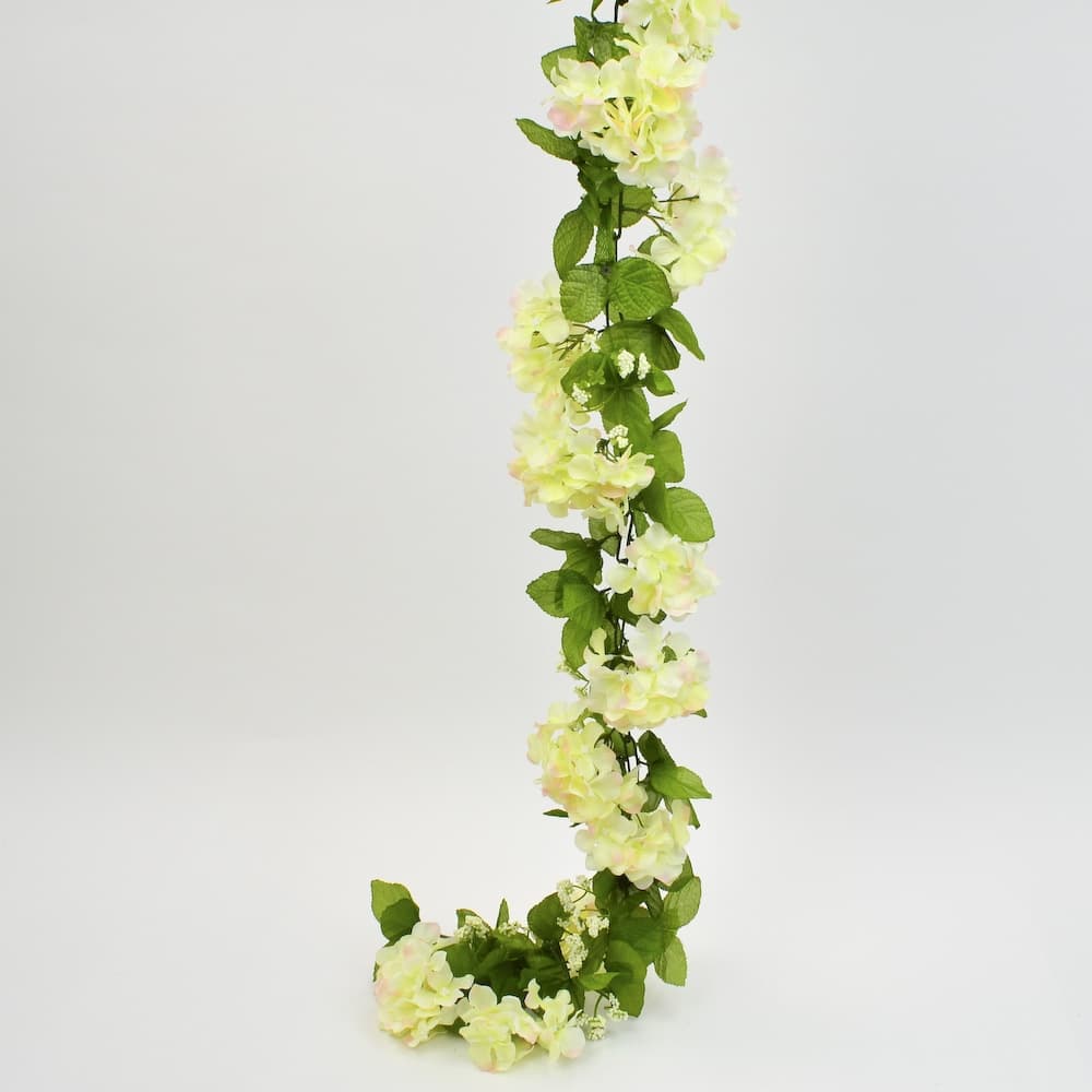 Silk Hydrangea Garland - Cream
