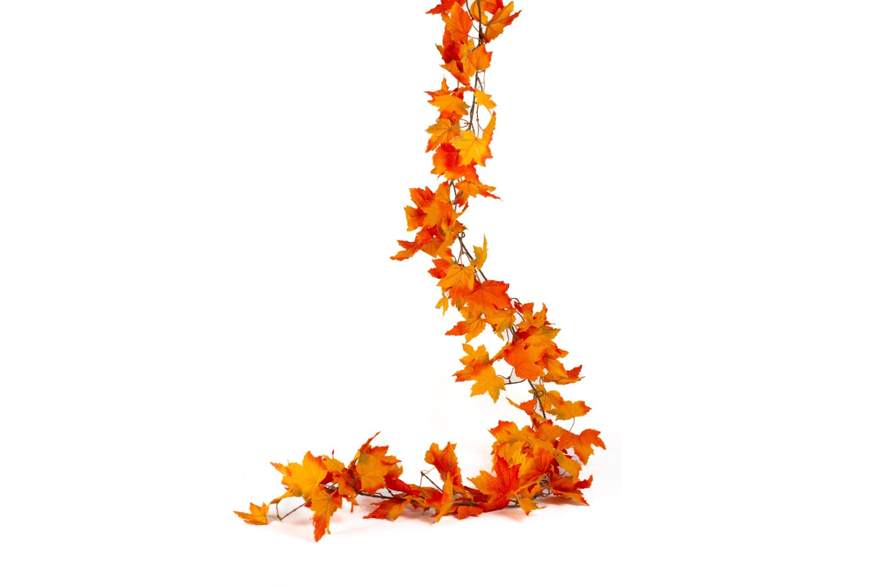 6' Orange Maple Leaf Garland