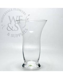 10" Inch Glass Trumpet Vase