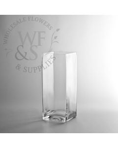 Square Glass Block Vase 10x 4