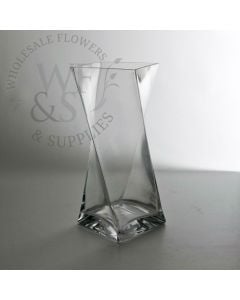 Twisted Square Glass Vase