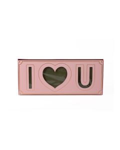 "I Love You" Flower Box Pink