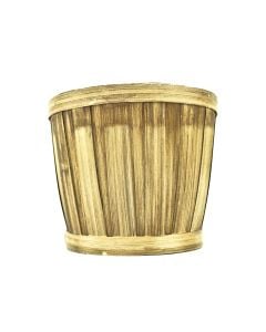 6" Bamboo Basket - Khaki