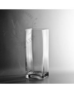 Square Glass Block Vase 12x 5