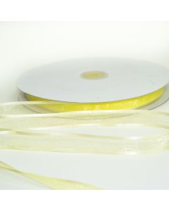 5/8in Nylon Sheer Ribbon Yellow, 100 yards