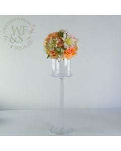 Plastic Cylinder Pedestal Vase 18.5 inches tall 