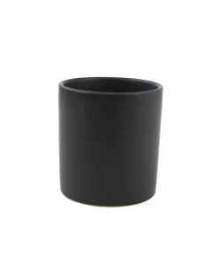 4" Ceramic Cylinder Vase - Black 
