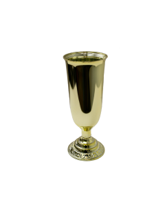 11.5" Plastic Gold  Vase