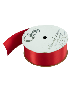  1.5" Double Faced Satin Ribbon - Red