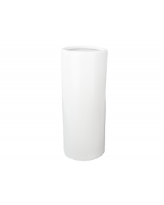 12" White Matte Ceramic Vase