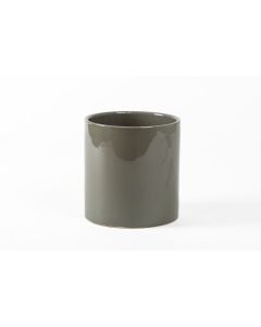 5.5" Glossy Gray Cylinder Ceramic 