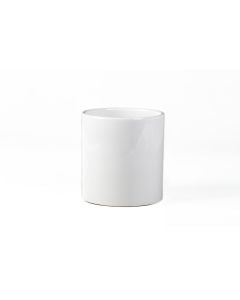 5.5" Glossy White Ceramic Cylinder