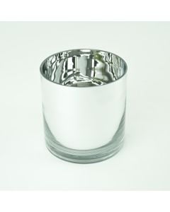 Mirrored Cylinder Glass Vase - 5" x 5"