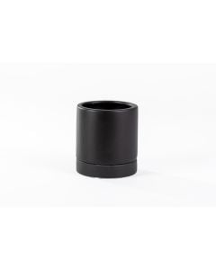 3.5" Matte Black Cylinder w/ Saucer