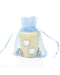 100% Polyester Organza Pouch Light Blue