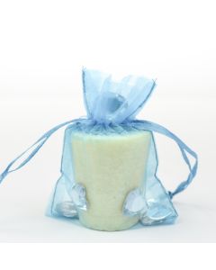 100% Polyester Organza Pouch Turquoise