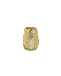 7 1/2" Gold Mercury Glass Bubbled Vase