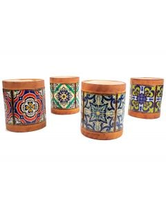 Barcelona Ceramic Cylinder Pot - Set of 4