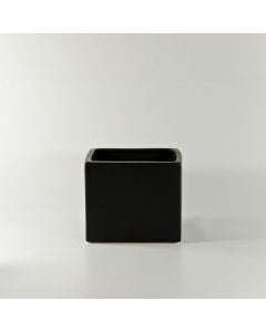 6"  Ceramic Cube - Matte Black
