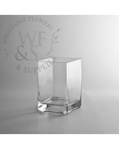 Glass Block Vase 6-inch x 4-inch