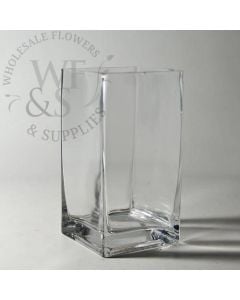 6"x3" Square Glass Block Vase