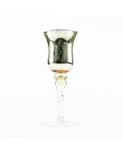 Gold Mercury Glass Vase / Candle Holder - 12" Inch 