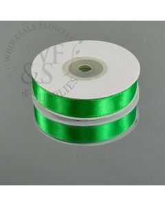 Single Face Poly-Satin Ribbon  5/8" Emerald Green