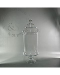 Glass Cylinder Candy Jar Vases with Lids 15" H