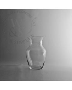 Glass Rose Vase 8x4