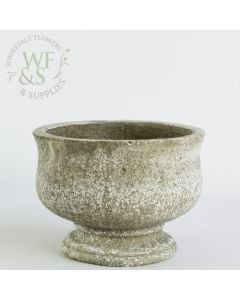 7" Weathered Clay Pedestal Pot