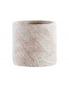 White Wash Stone Cylinder Vase