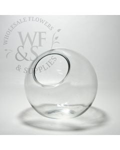 Tilted Glass Bubble Bowl Vase
