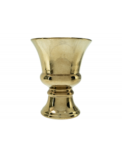 7" Gold Ceramic  Pedestal Vase
