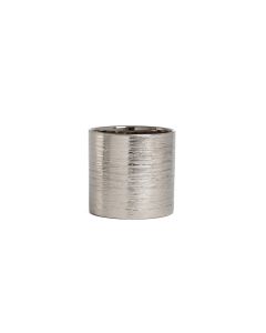 6.5"  Etched Silver Ceramic Cylinder