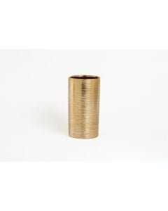8" Gold Etch Ceramic Cylinder 