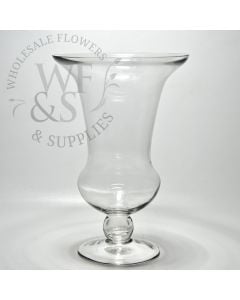 Glass Hurricane Chalice Tall Vase