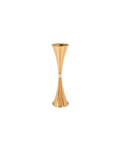 26" Gold Metal Trumpet Vase
