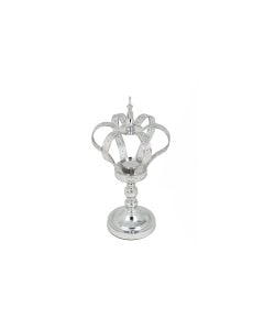 18.5 " Metal Silver Crown Pedestal