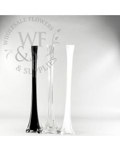 Eiffel Tower Glass Vase in white, black and clear glass