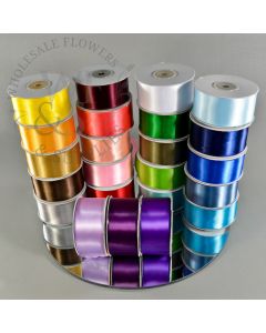 Single Face Poly-Satin Ribbon 1.5" Assorted colors