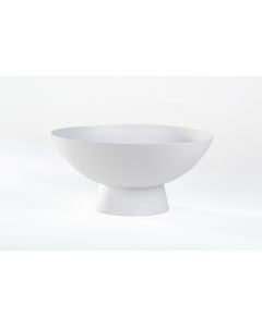 11 3/4" White Plastic Demi Footed Bowl