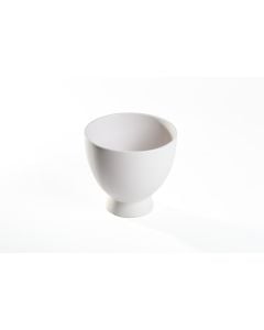 5.5" White Ceramic Dahlia Footed Urn