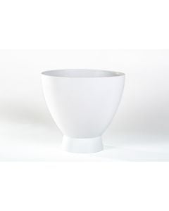 11" White Plastic Dahlia Footed Urn