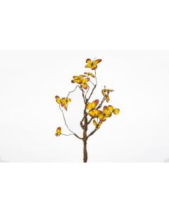 23" Yellow Butterfly Branch Pick